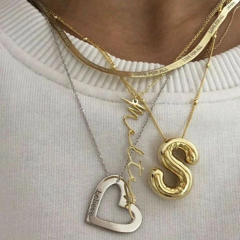 CHUNKY SCRIPT NECKLACE